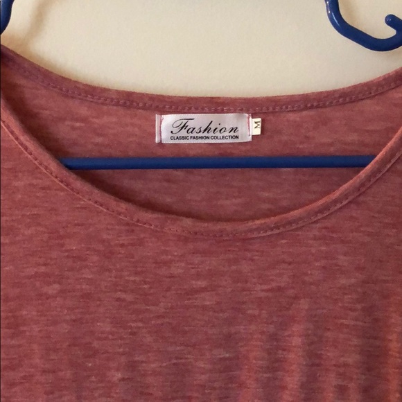 Pink/Red Color block Tee - Picture 3 of 3